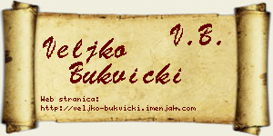 Veljko Bukvički vizit kartica